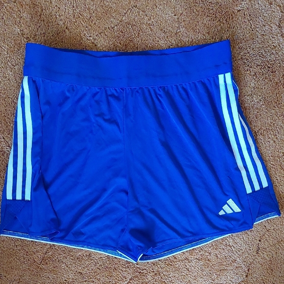Adidas Aeroready Women's Blue Athletic Shorts Soccer - Picture 1 of 4
